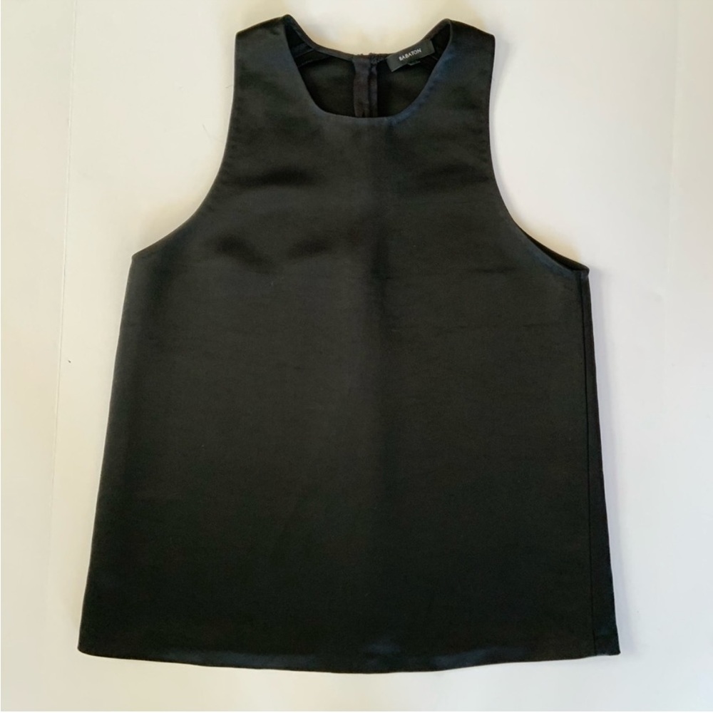 Aritzia Babaton Satin Scuba Tank Top Black Small